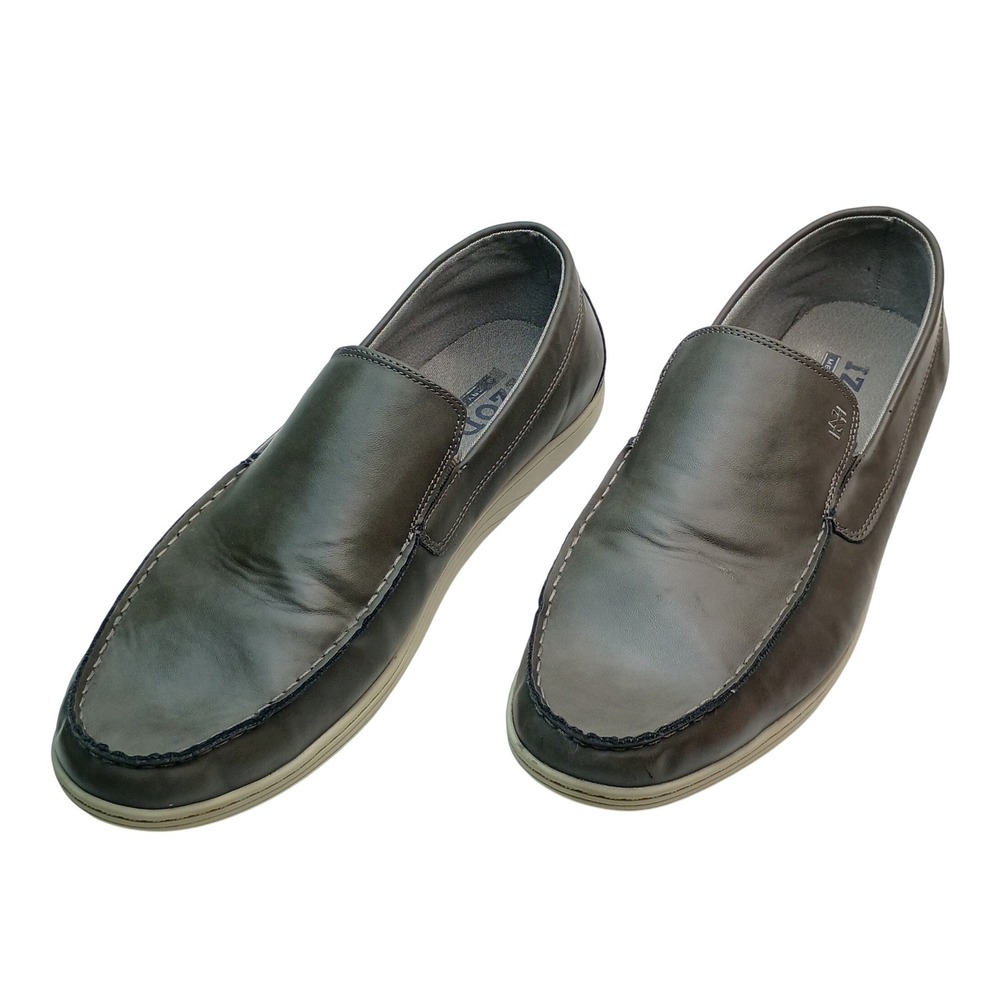 IZOD Seapoint Loafers Men Size 13 Grey Memory Foam Slip On Shoes